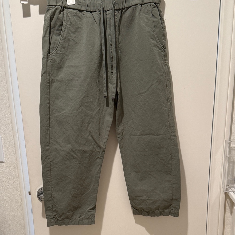 Citizens Of Humanity Olive Green Cropped pull on  pant. Sz XL.